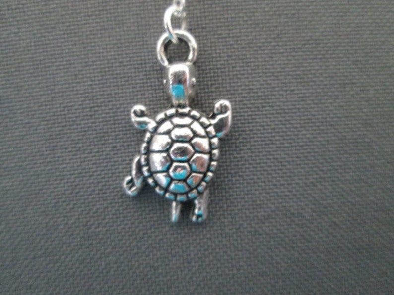 Silver Turtle Necklace Lariat Style image 2