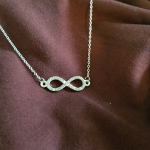 Rhinestone Infinity Necklace