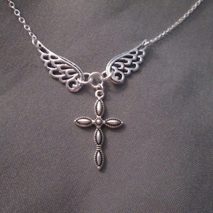 Faith and Inspiration Cross and Wings Necklace