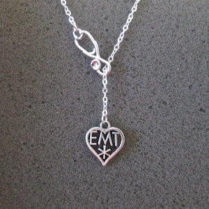 Silver EMT Lariat Necklace