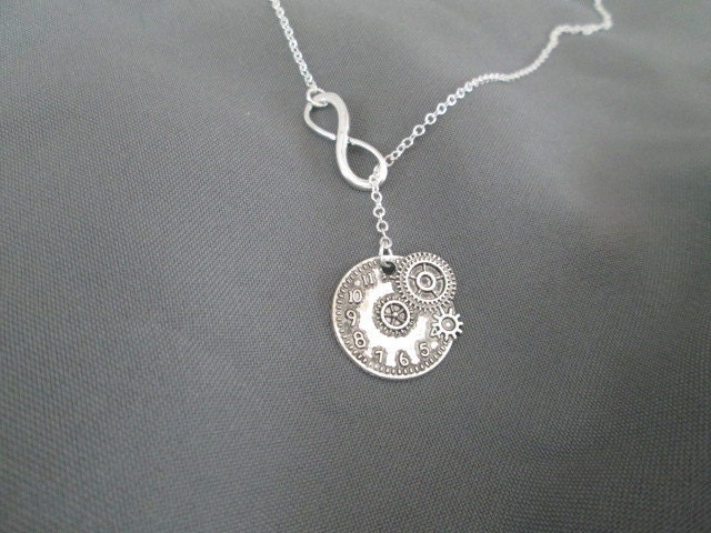Time Clock Necklace - Etsy