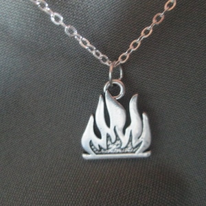 Silver Flame Necklace