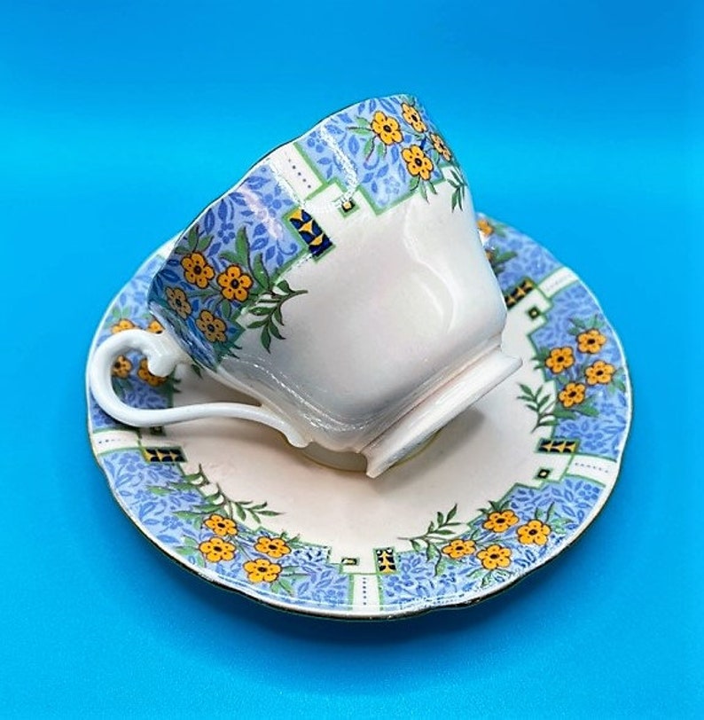 Antique Aynsley Tea Cup and Saucer Aynsley Art Deco Teacup Etsy