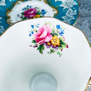 Royal Albert Enchantment tea cup and saucer set, Vintage bridal shower gift, English tea party, Garden teaparty image 9