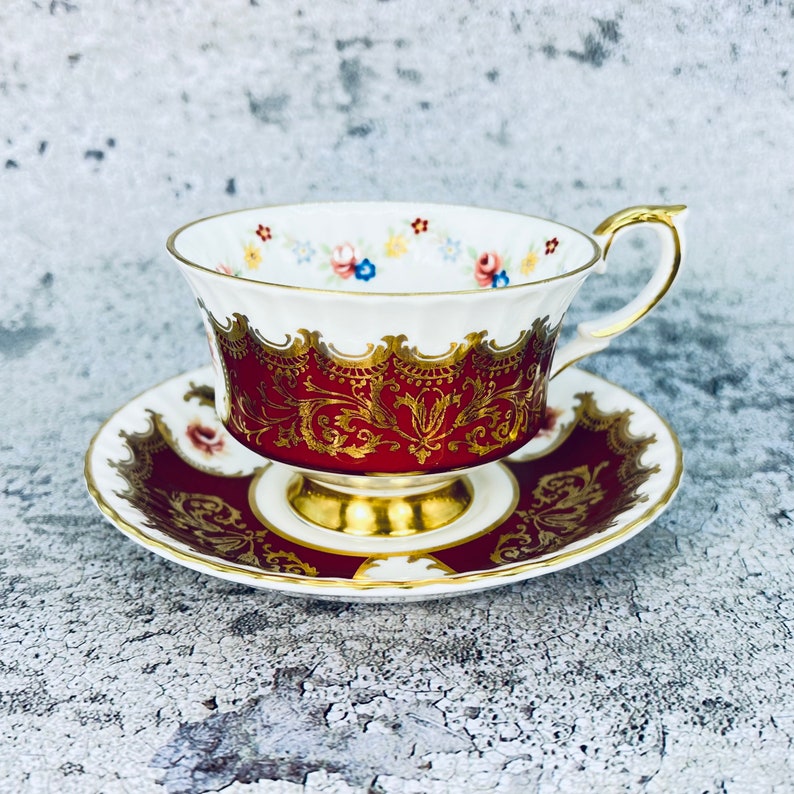 Vintage Paragon tea cup and saucer, Paragon Trenton tea set, Garden tea party, Vintage tea party image 2