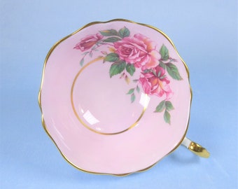 Pink Paragon pink rose tea cup, Paragon rose teacup, Paragon triple rose teacup, Paragon replacement tea cup only