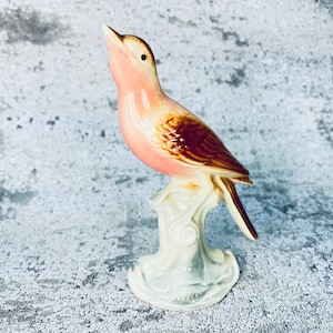 Vintage ceramic bird figurine, Gift for bird collector, Porcelain bird figurine image 5