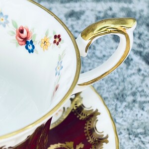 Vintage Paragon tea cup and saucer, Paragon Trenton tea set, Garden tea party, Vintage tea party image 5
