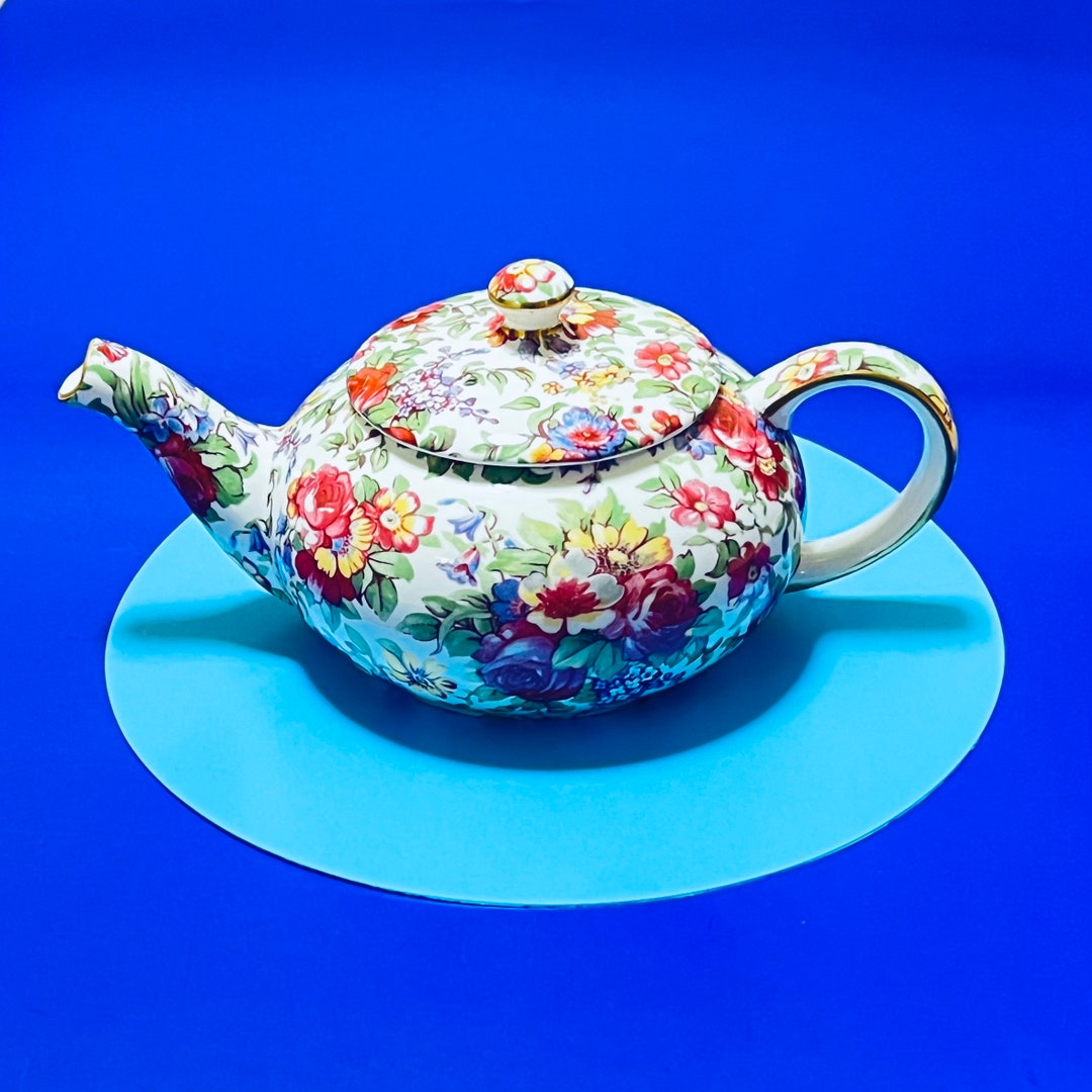 Royal Winton Summertime Chintz Teapot, Small Single Teapot, Chintz Tea