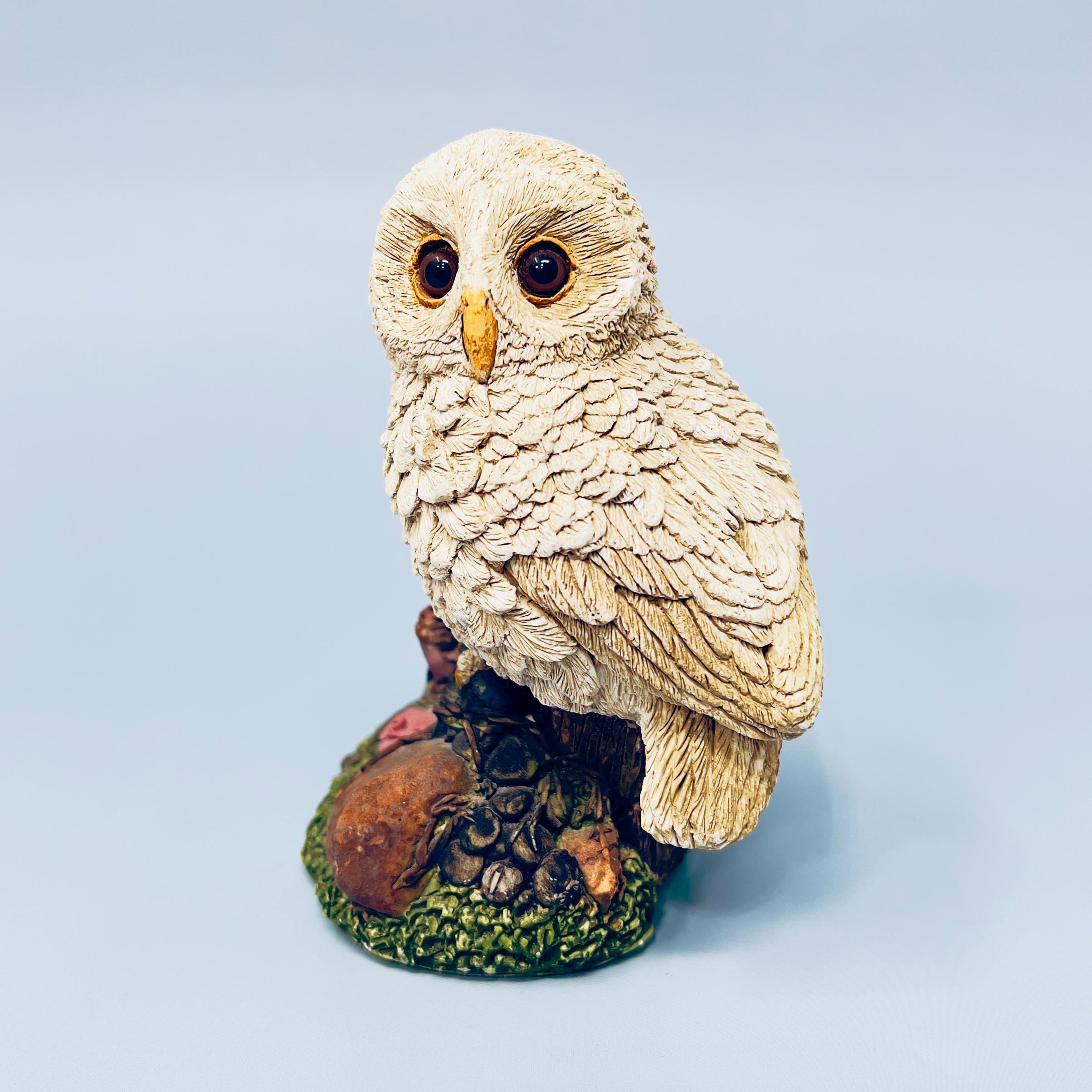 Hand painted ceramic owl figurine made in China