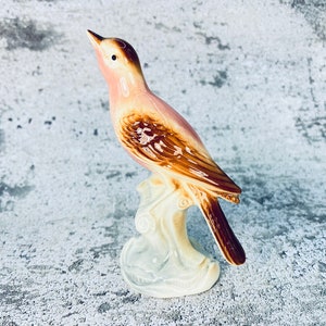 Vintage ceramic bird figurine, Gift for bird collector, Porcelain bird figurine image 1