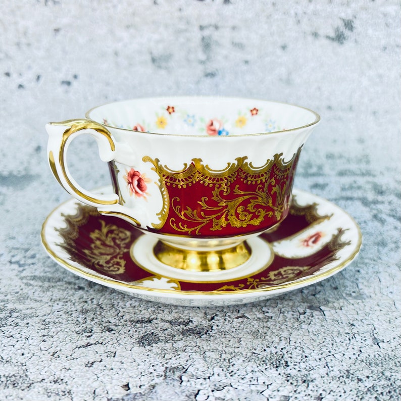 Vintage Paragon tea cup and saucer, Paragon Trenton tea set, Garden tea party, Vintage tea party image 4