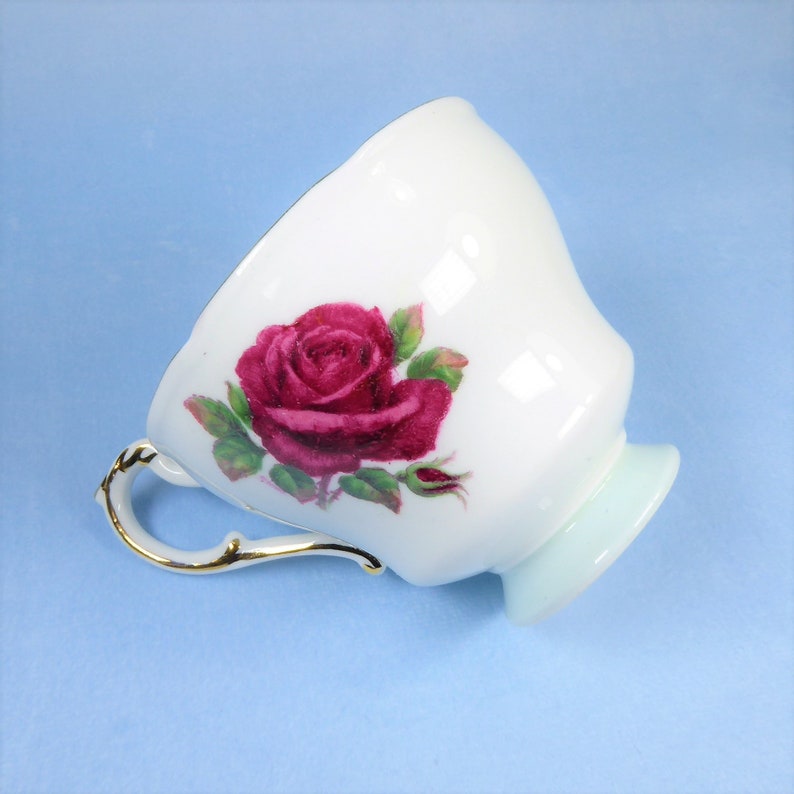 made in England platinum rim Pink Paragon tea cup tea cup only pink Paragon rose Paragon replacement teacup feathered handle