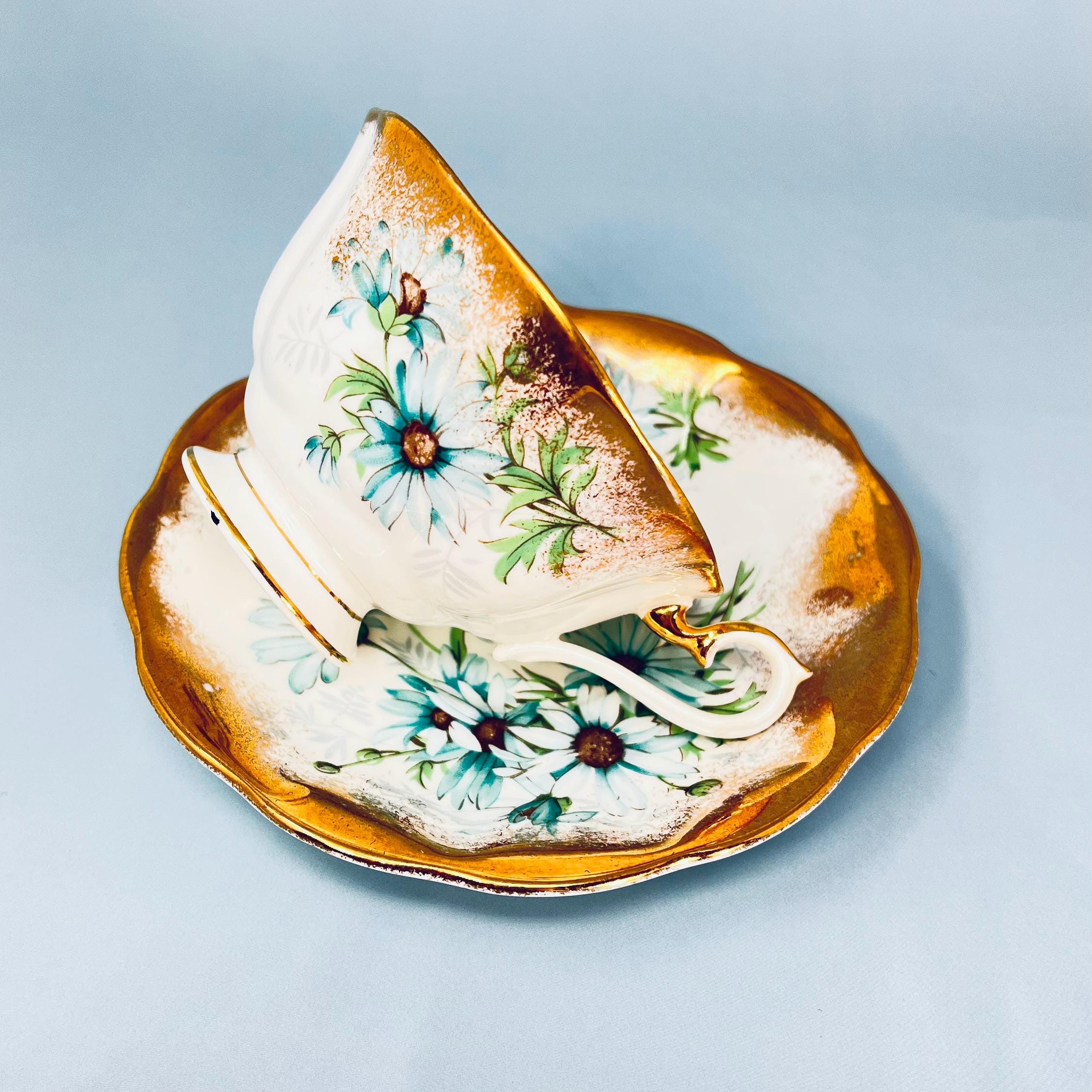 ヴィンテージ 英国製 ロイヤルアルバート ブルー トレジャーチェスト