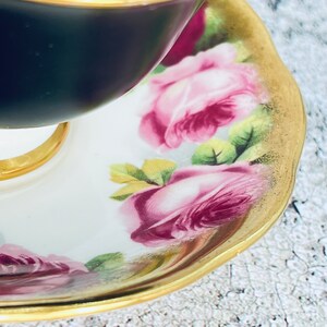 Royal Albert Crown China tea cup and saucer set, Royal Albert Old English Rose, English tea party, Garden tea party, Vintage 1930's tea set image 7