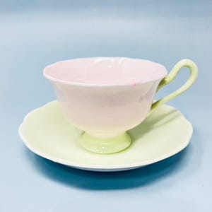Vintage Royal Albert Pastella tea cup and saucer set, Fine English Bone China