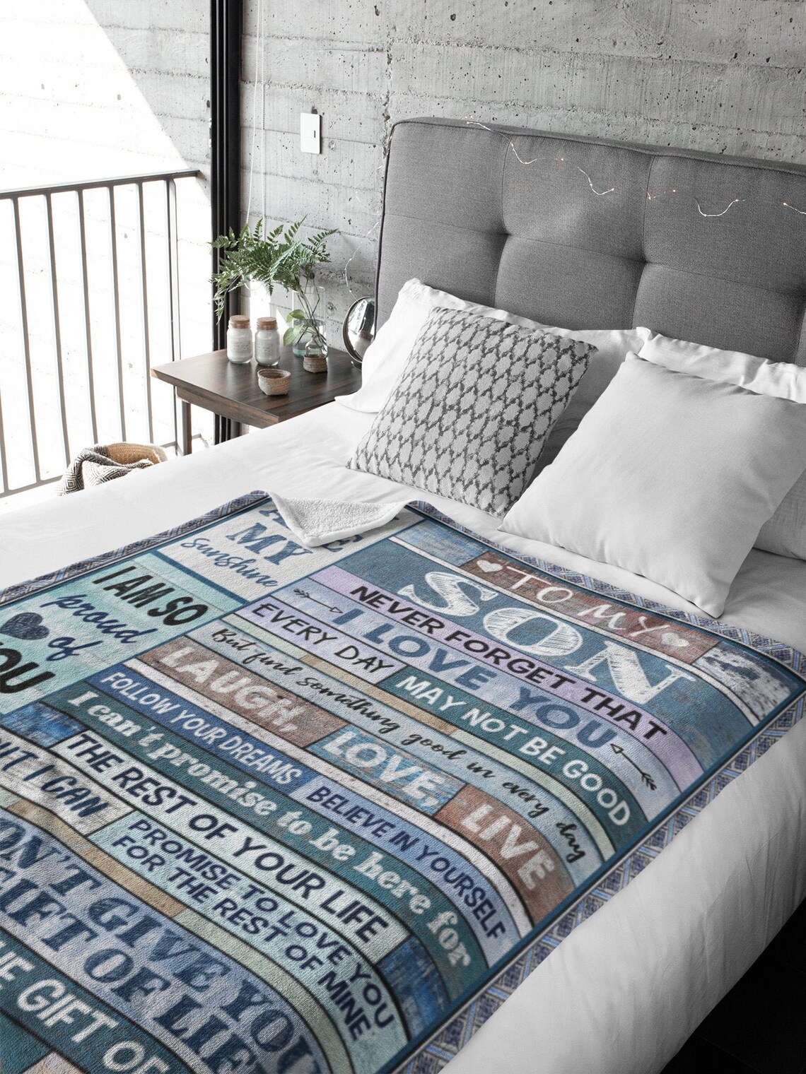 Son Blanket Family Blanket Personalized Gifts For Son Etsy