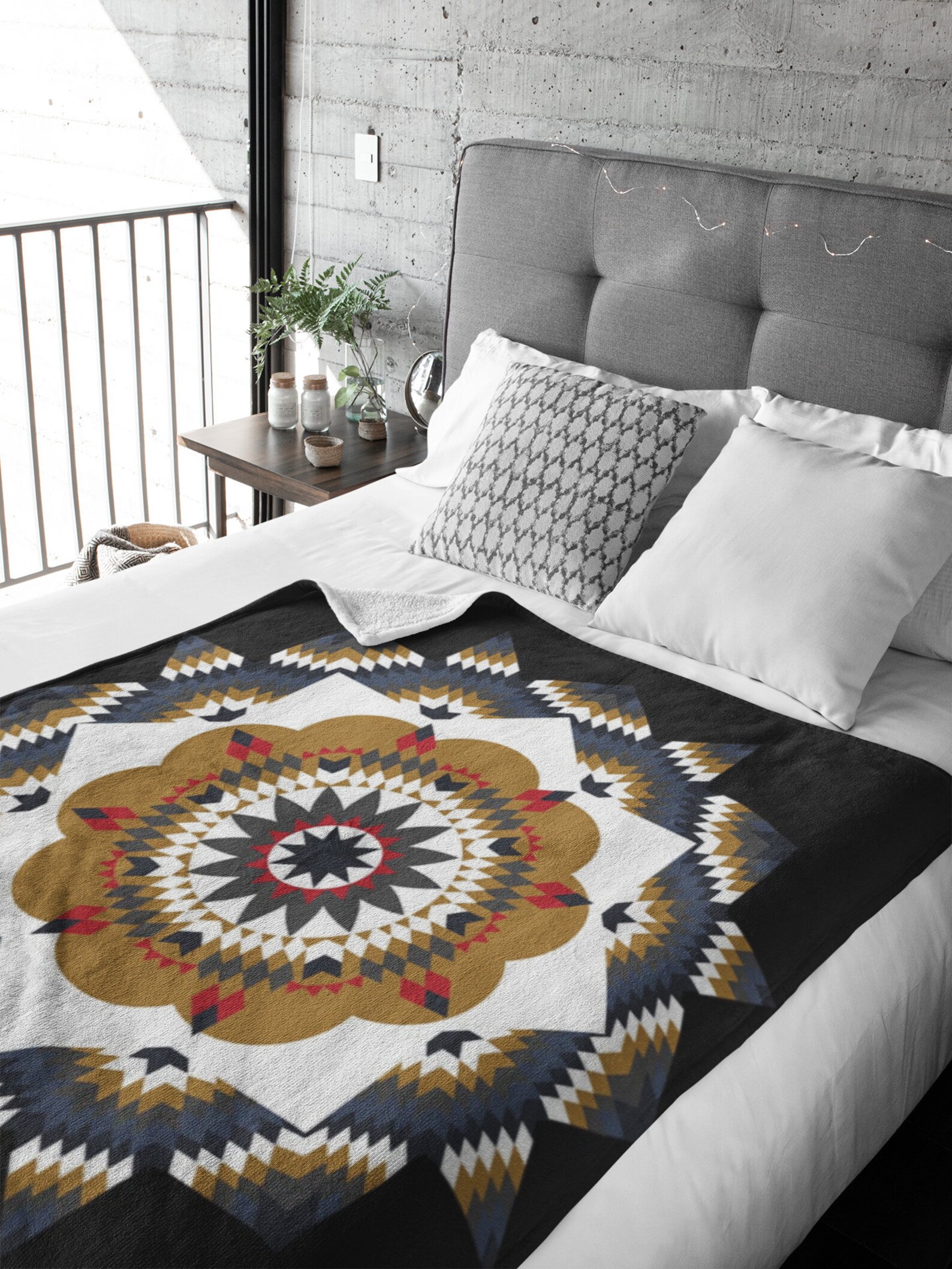 Mariners Star Amish Blanket/Fleece Blacket/ Minky Blanket/ Etsy