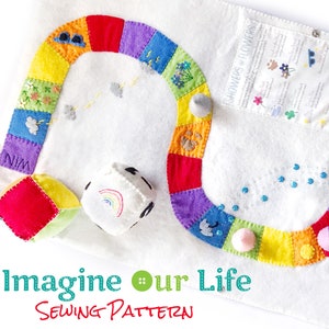 Showers or Flowers Felt Board Game Digital Sewing Pattern