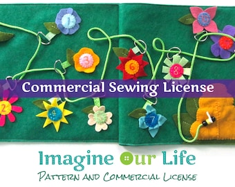 Bumble Bee Lacing Maze Quiet Book Page Commercial License