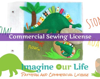 Dinsaur Quiet Book Page Commercial License