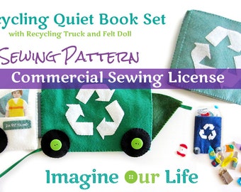 Recycling Quiet Book Set Digital Commercial License