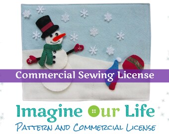 Snowman Quiet Book Page Commercial License
