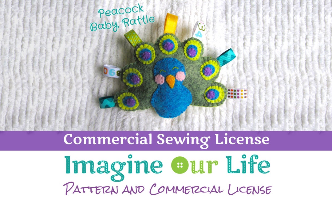 Felt Peacock Rattle Commercial License Etsy