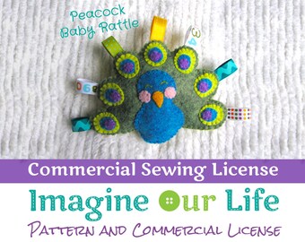 Felt Peacock Rattle Commercial License