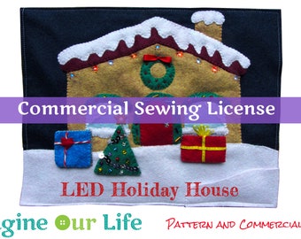 LED Holiday House Quiet Book Page Commercial License