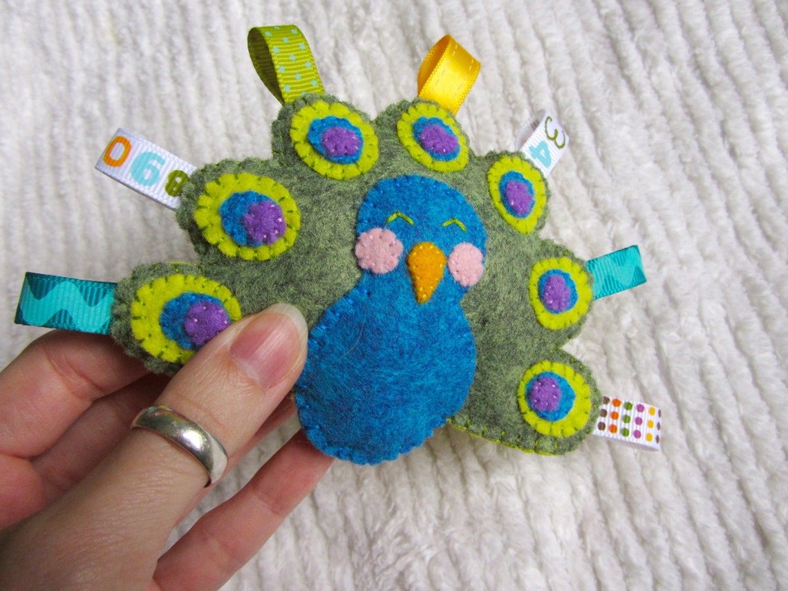 Felt Peacock Rattle Commercial License Etsy