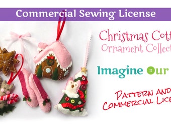 Christmas Cottage Ornaments Commercial License