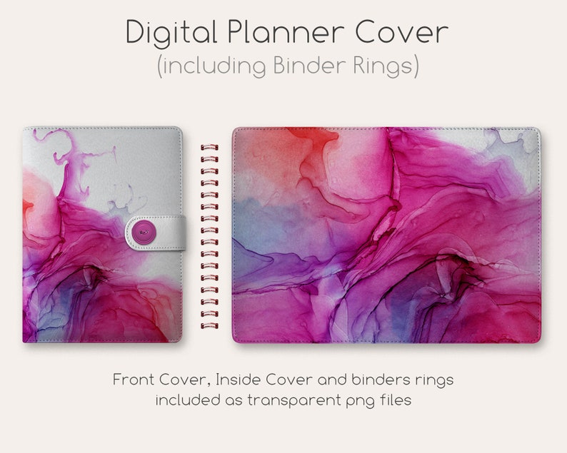 Digital Planner Cover Goodnotes Planner Cover Con Anillos Etsy Espa a