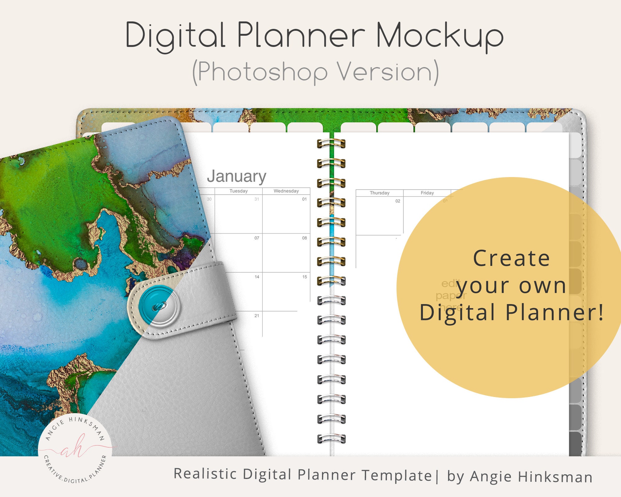 Digital Planner Mockup Template Limited Commercial Etsy UK