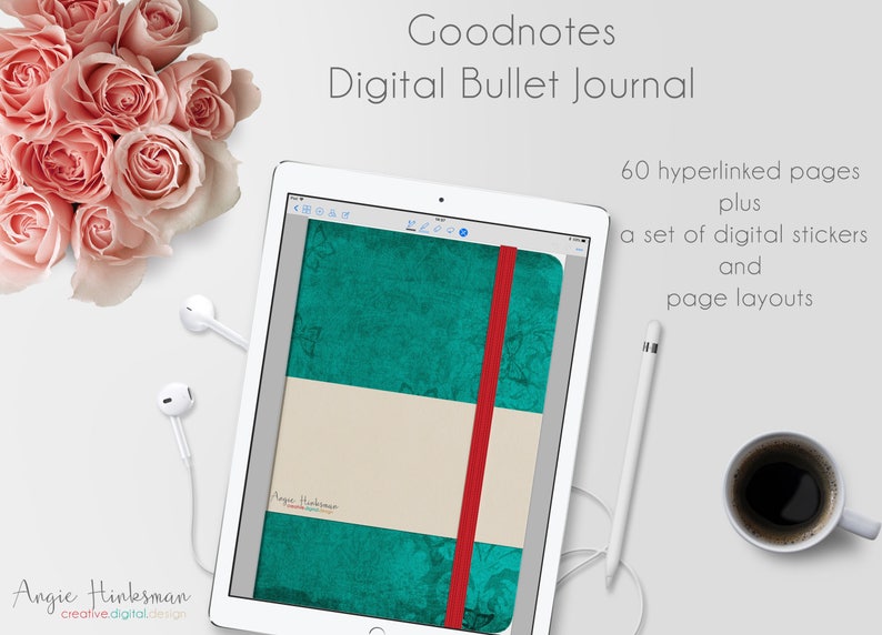 Goodnotes Digital Bullet Journal With Lined Paper Instant Etsy