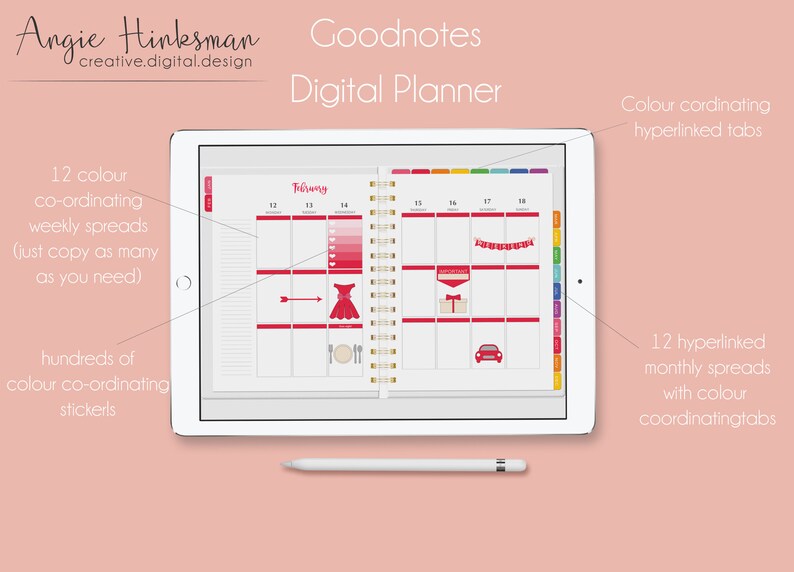 Goonotes Digital Planner Rainbow Planner IOS Ipad Instant Etsy