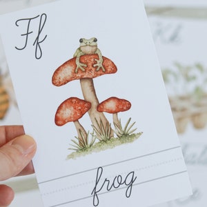 Cottage Core Cursive Alphabet Cards (hand Painted by Me) Hand Writing ...