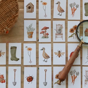 Jeu d'associations à imprimer/jeu de mémoire/étude sur le thème de la nature/jeu d'associations Montessori/matériel d'enseignement à domicile/préscolaire, maternelle