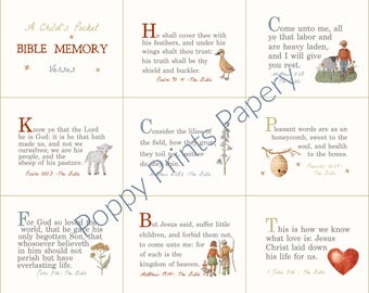 Versetti da ricordare della Bibbia tascabile per bambini (set 1)