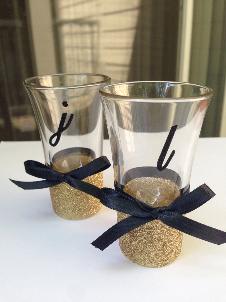 Personalized Glitter Shot Glasses x1 Etsy
