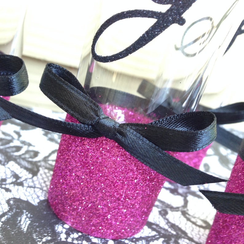 Personalized Glitter Shot Glasses x1 Etsy