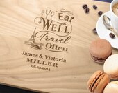 Engraving vector file Instant Download for Custom Cutting Board Globe Trotting Hostess Gift Eat Well Travel Often