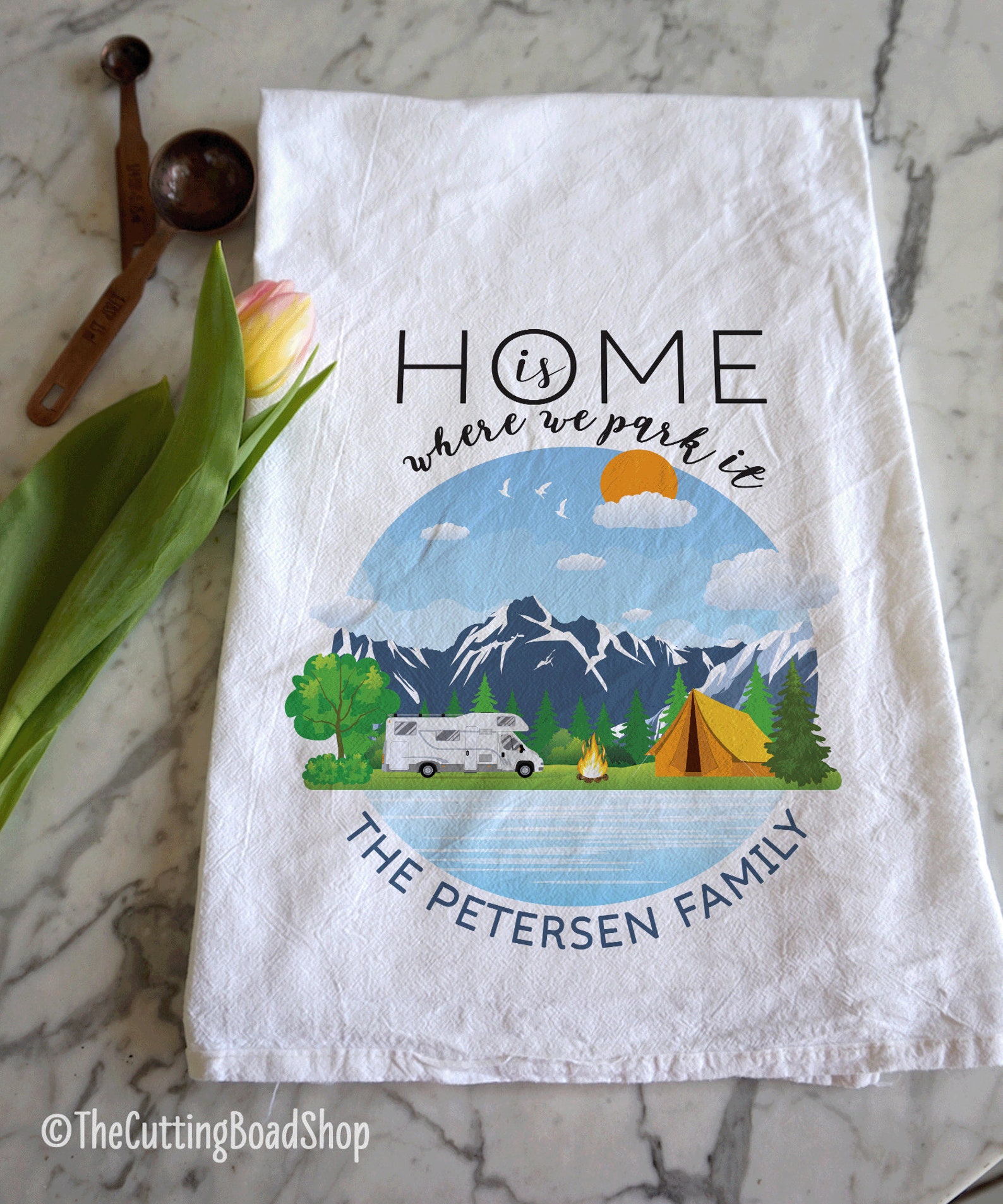 RV Camping Tea Towel Kitchen Towel for Rv's Etsy