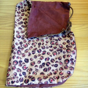 Double Bass Protector - Reversible Leopard Print / Solid Brown - helps protect your instrument!