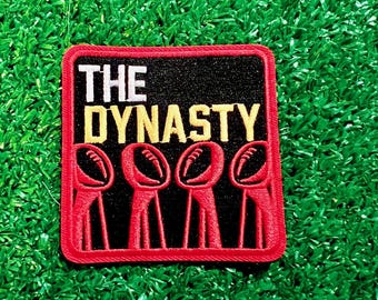 White/Red/Yellow/Black The Dynasty Embroidered Iron On Patch Football Kansas City