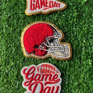 Game Day Theme Pack Embroidered Iron On Patches Press