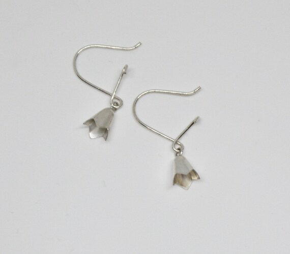 Tulip Earrings \u2022 Silver Flower Earrings \u2022 Sterling Silver Dangle Earrings \u2022 Tulip Jewelry
