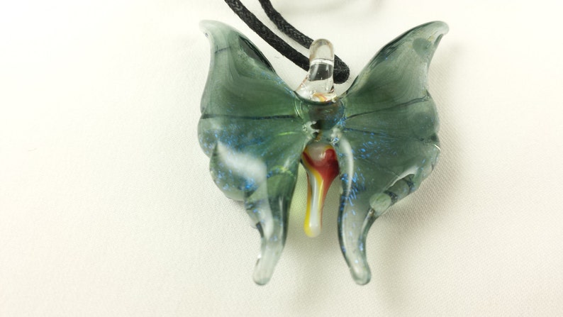 Butterfly Glass Pendant Necklace image 3