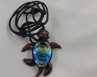 Turtle - Glass Pendant Necklace