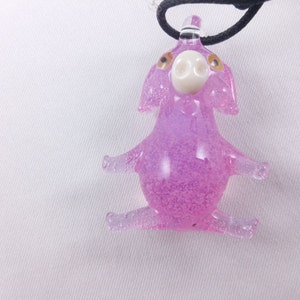 Pig (Pink Slyme) - Glass Pendant Necklace